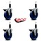 Service Caster 5'' Solid Poly Swivel 1-1/8'' Expanding Stem Caster Set with Brake, 4PK SCC-EX20S514-SPUS-PLB-118-4 - alternate 3